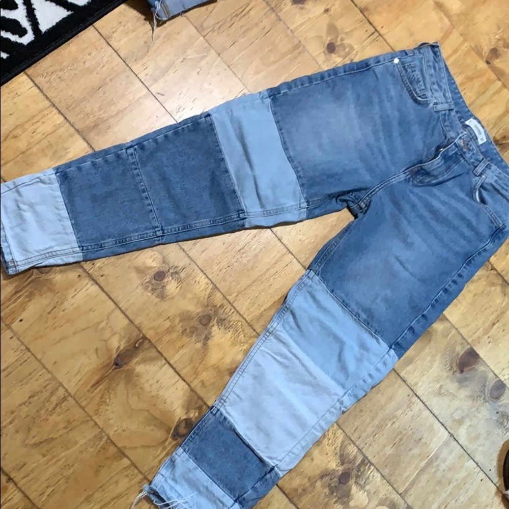 BOGO FREE Mango patchwork jeans